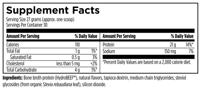 Designs for Sport Grass-Fed Beef Protein Vanilla - 810 g powder - Image 2