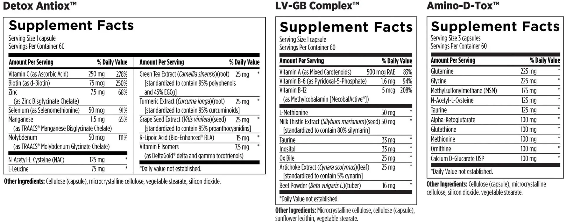 Detoxification Support Packets - 60 x 5 capsules - Image 2