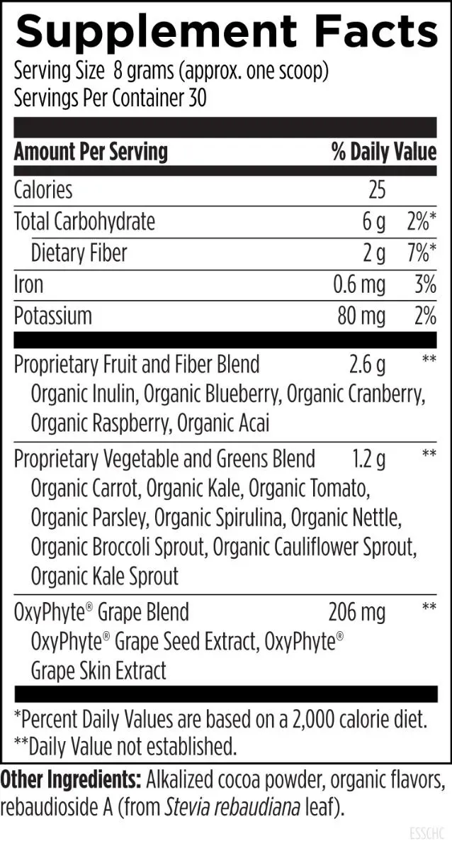 EssentiaGreens™ and Reds Chocolate - 240 g powder - Image 2