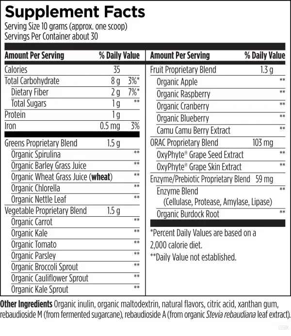 EssentiaGreens™ and Reds Strawberry Kiwi - 310g powder - Image 2