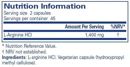 L-Arginine - 90 capsules - Image 2
