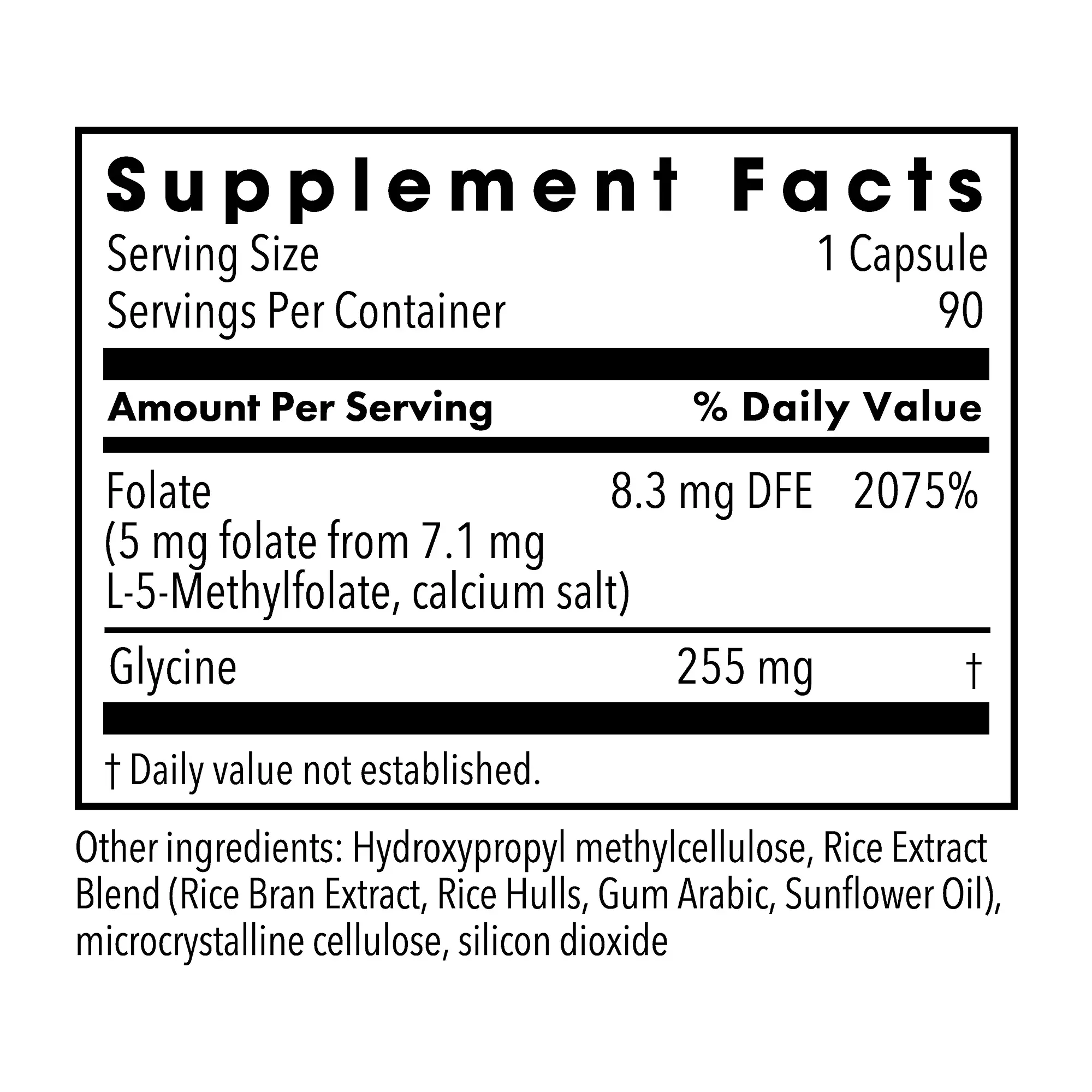 L-Methylfolate 5mg - 90 capsules - Image 2