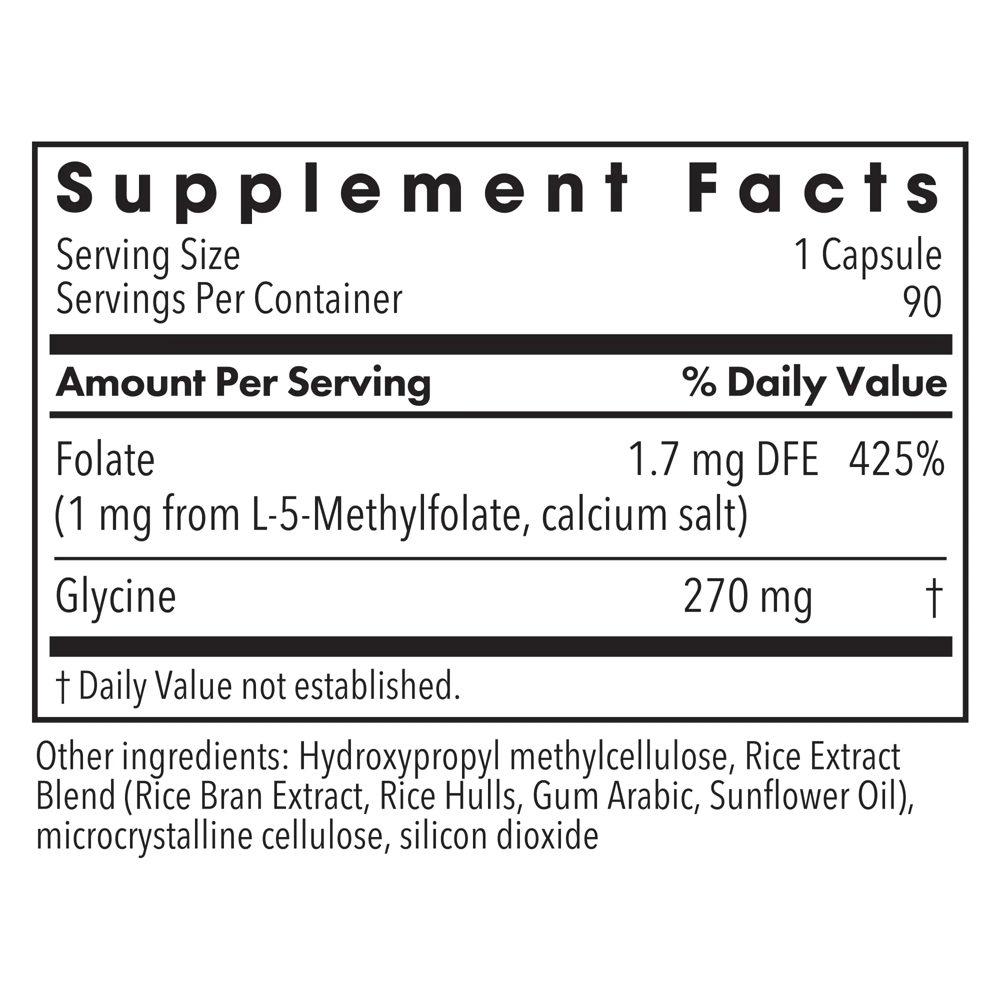 MethylPro® L Methylfolate 1 mg - 90 capsules - Image 2