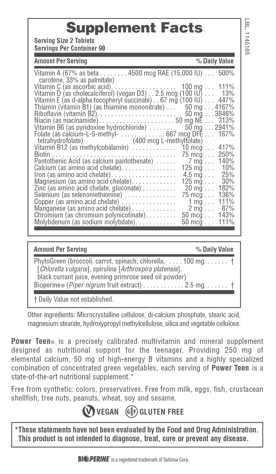 Power Teen® - 180 Tablets - Image 4