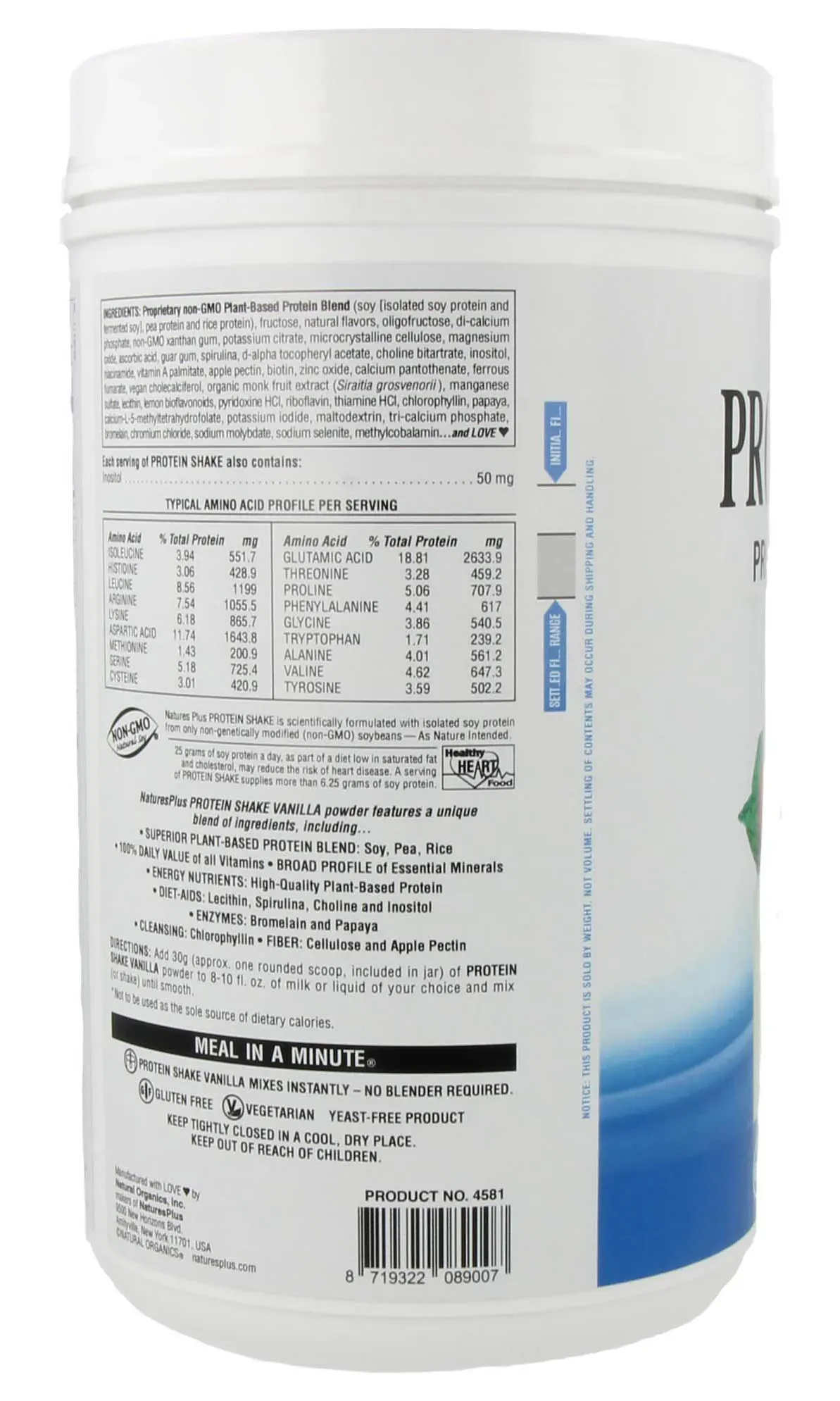 Protein Shake, Vanilla - 480 gr - Image 2