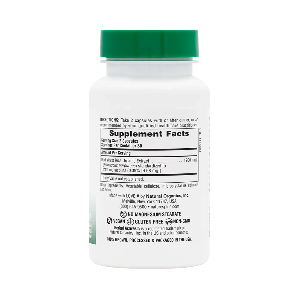 Red Yeast Rice 600 mg - 60 Capsules - Image 2