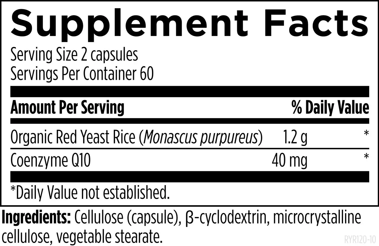 RYR Synergy™ - 120 capsules - Image 2