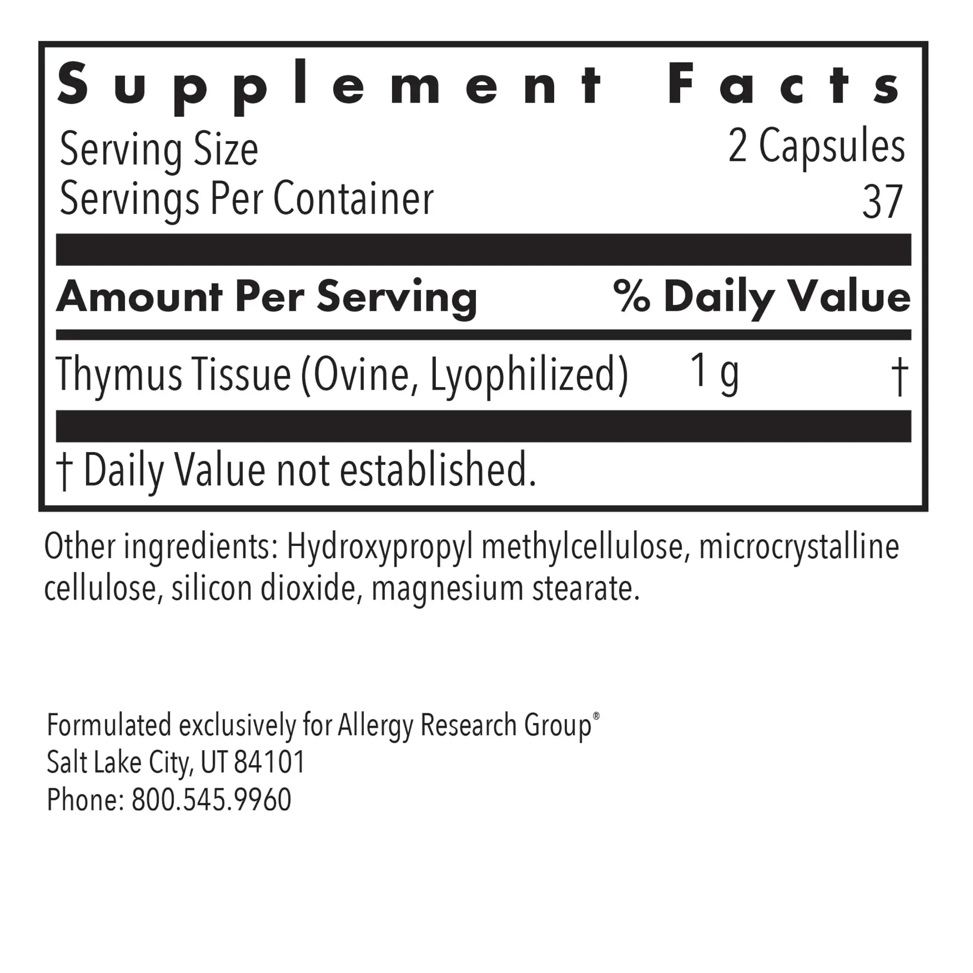 Thymus - 75 capsules - Image 2
